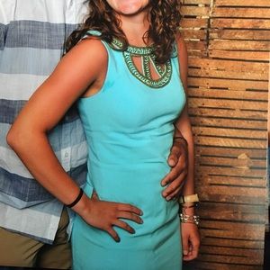 Lilly Pulitzer Shorely Blue and Gold Lane Shift Dress